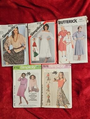 Simplicity/Butterick Vintage Sewing Pattern Lot - Size Small (10-12)